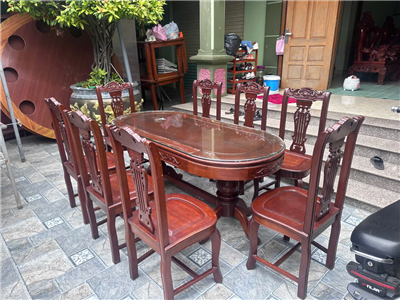 Bàn ghế gỗ thịt